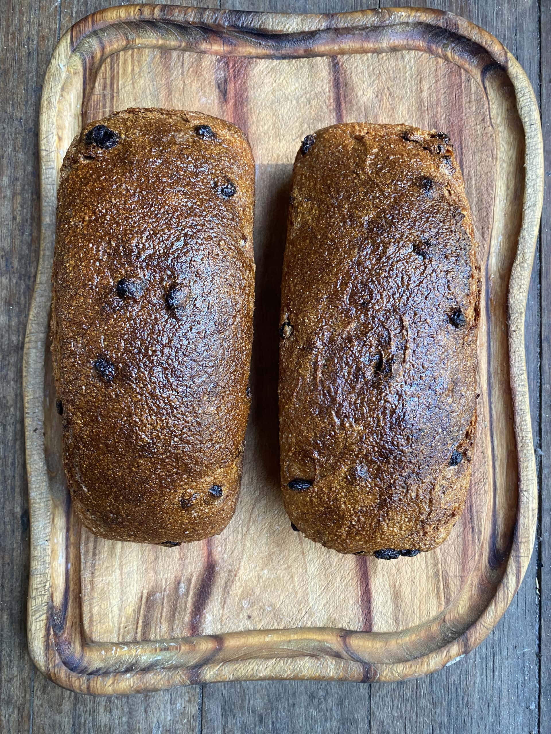 Easy 100% Whole Grain Sourdough Cinnamon Raisin Bread (honey-sweetened, and works with fresh milled flour & ancient grains)